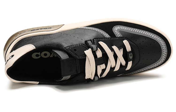 Purchase 蔻驰真皮低帮鞋“灰黑色” G5015_CQBK