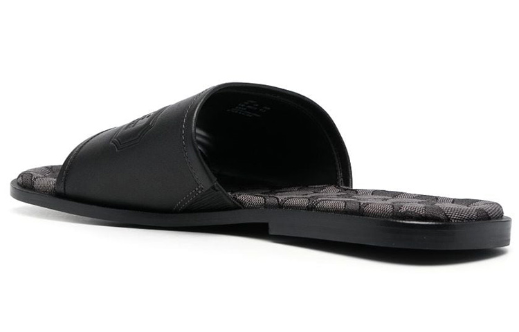Coach Leather Open Toe Slide 'Black' 圖 3