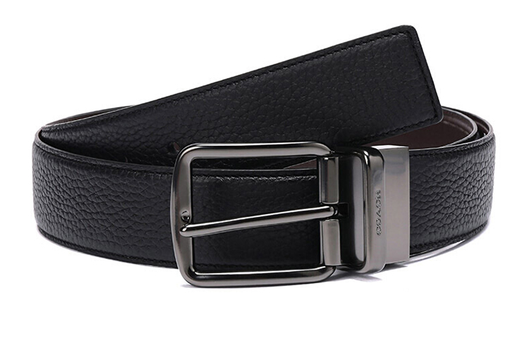 COACH Leather Reversible Belt for Men - 3.7cm 64099-BKMA