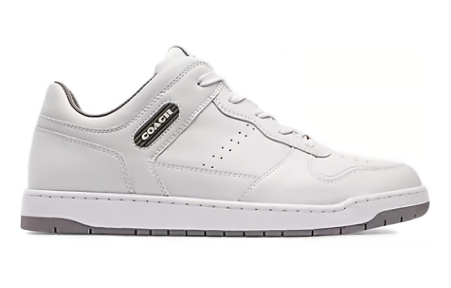 Order コーチ レザー スケートスニーカー 白 (快適) CR952_VKN