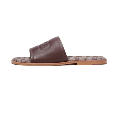 Coach Leather Slide 'Brown'
