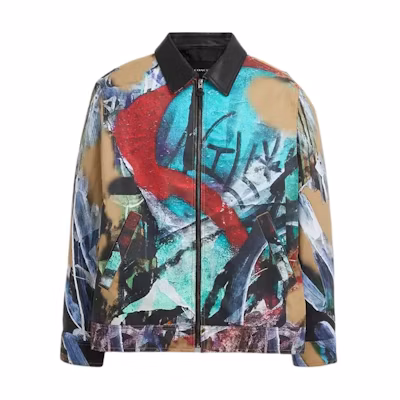 COACH Letter Graffiti Print Zipper Jacket for Men - Multi-color CL879-RE1
