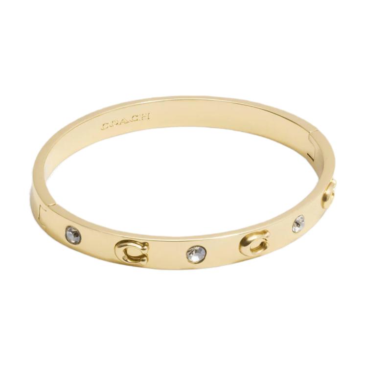 COACH Letter Logo Gold Bracelet Unisex Couple Design - Gold. 37455892GLD