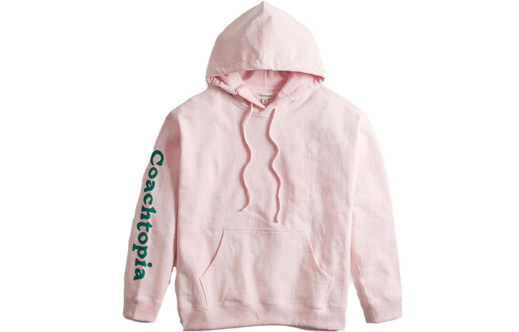 Order COACH Letter Print Pink Hoodie Unisex Long Sleeve. CK160-LRD