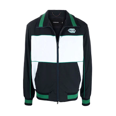COACH Logo Colorblock Aviator Jacket Multicolor. C4650-NAW