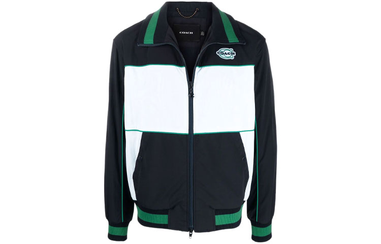 Order COACH Logo Colorblock Aviator Jacket Multicolor. C4650-NAW