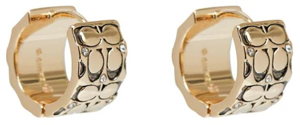 COACH Pendientes Unisex de Latón Dorado con Logo - Estilo Pareja - Oro 37341903GLD230 Order COACH Pendientes Unisex de Latón Dorado con Logo - Estilo Pareja - Oro 37341903GLD230