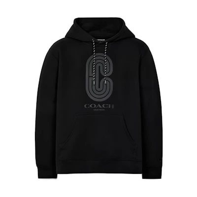 COACH Logo Graphic Hoodie Black C5208-BLK