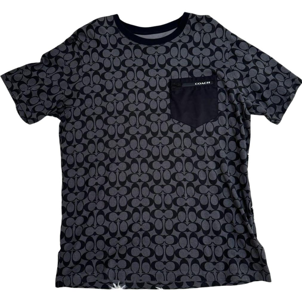 COACH Logo Print Crewneck T-Shirt Black 89749-OY2