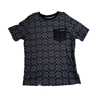 COACH Logo Print Crewneck T-Shirt Black 89749-OY2