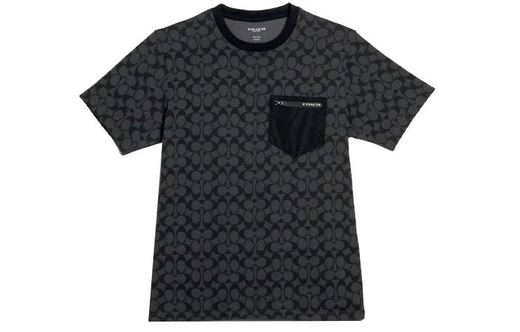 Order コーチ ロゴプリント クルーネックTシャツ ブラック 89749-OY2