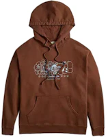 COACH Logo Print Hoodie Pullover Unisex Dark Brown Long Sleeve CP880-DBM COACH Logo Print Hoodie Pullover Unisex Dark Brown Long Sleeve CP880-DBM