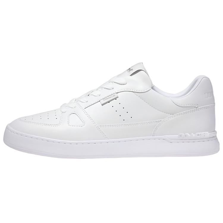 COACH Low-Top Lace-Up Fashion Sneakers Men’s Fluorescent White C8975-OPI