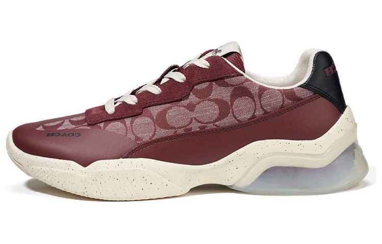 Coach Low-Top Sneaker 'Burgundy Leather' CH113_Wine