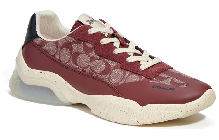 Order Coach Low-Top Sneaker 'Burgundy Leather' CH113_Wine