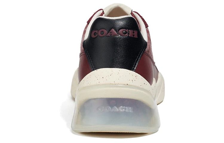 Shop Coach Low-Top Sneaker 'Burgundy Leather' CH113_Wine