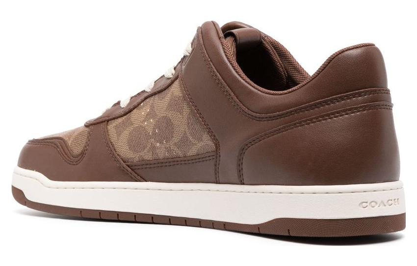 Shop Kasut Coach Low-Top 'Kulit Coklat' CI313_SAD