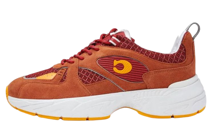 Buy 蔻驰低帮棕色皮革系带舒适鞋 C5935_NSN