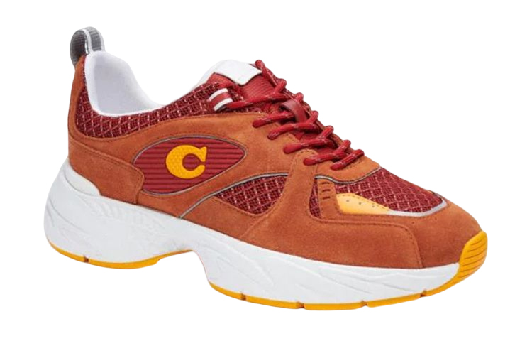 Lookbook 蔻驰低帮棕色皮革系带舒适鞋 C5935_NSN