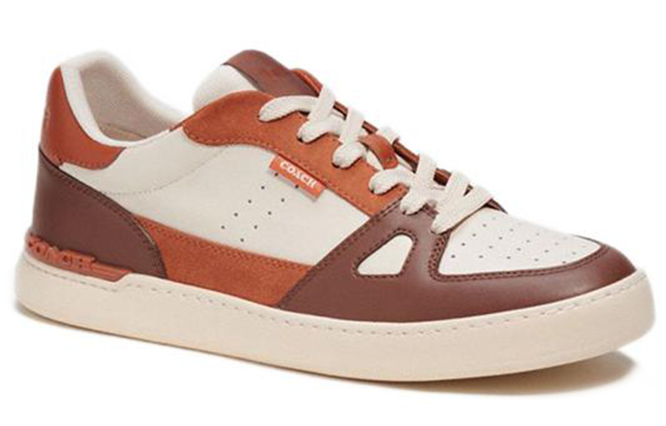 Coach Low Top Lace-Up 'White Brown' 圖 2