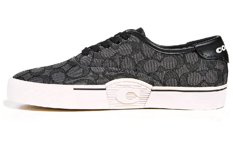 Coach Low Top Sneaker 'Signature Canvas - Black' CC822_BLK