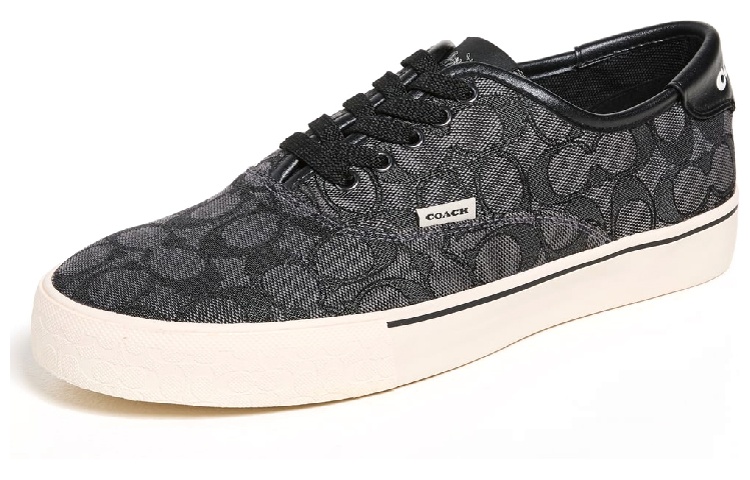 Order COACH蔻馳 標誌性提花 繫帶 時尚板鞋 男款 黑色