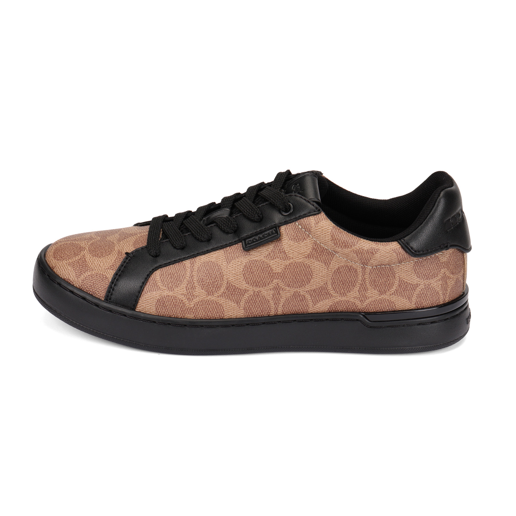 COACH Lowline Brown Canvas Low-Top Fashion Sneakers CG999-TAN
