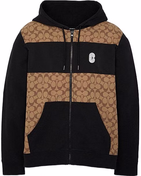 coach-men-s-colorblock-logo-print-drawstring-hoodie-khaki-c7817-ofz