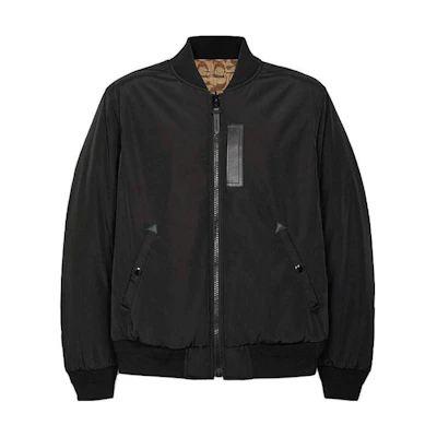 COACH Men’s SS23 Reversible Solid Logo Print Zip Jacket. 3089-BKKH