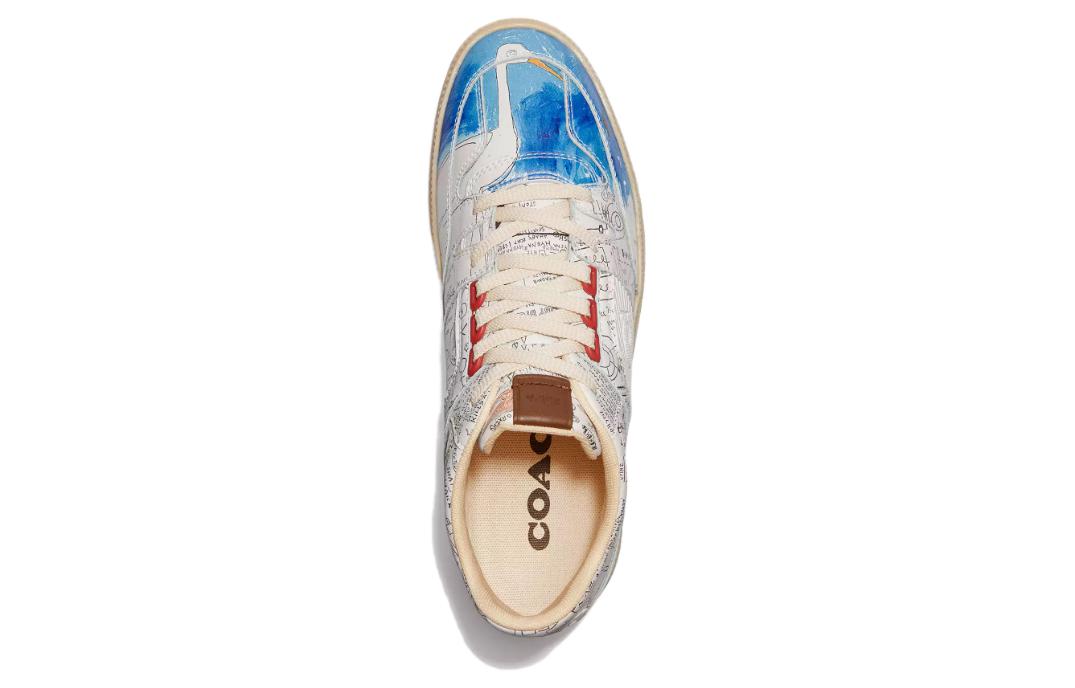 Coach Mid-Top Sneaker 'Simple White & Blue' 圖 4