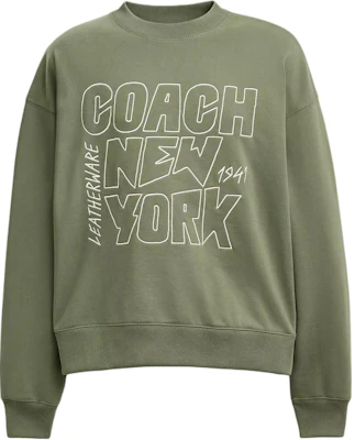 COACH Sweater Oversize Cokelat Olive dengan Logo Print CX405-RM3 Buy COACH Sweater Oversize Cokelat Olive dengan Logo Print CX405-RM3