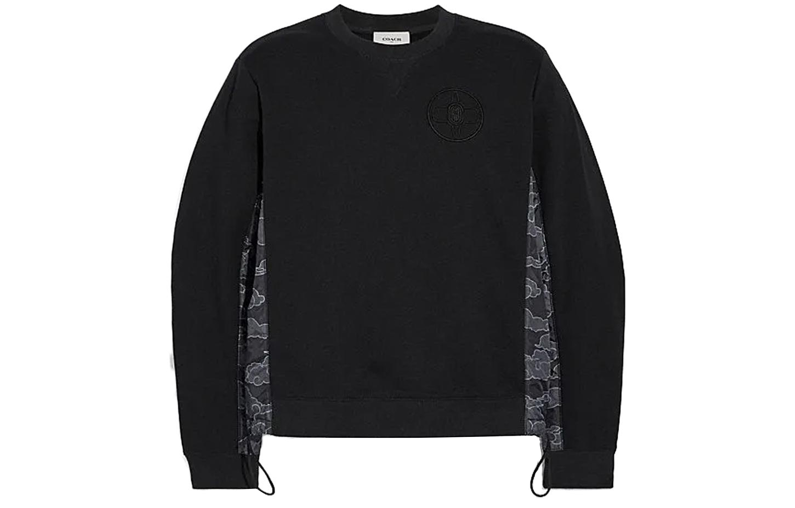 COACH Patchwork Logo Crewneck Sweatshirt Unisex Black 87747-BLK