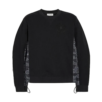 COACH Patchwork Logo Crewneck Sweatshirt Unisex Black 87747-BLK