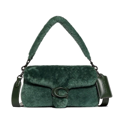 Coach Pillow Tabby 26 Shoulder Bag Shearling Green