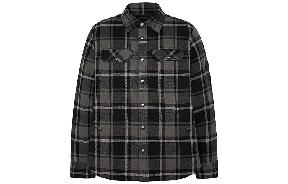 COACH Plaid Button-Front Long-Sleeve Jacket 6632-TB7