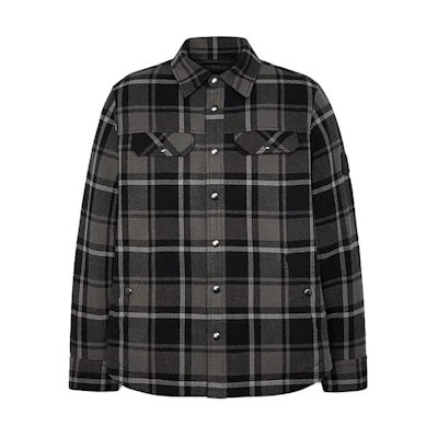 COACH Plaid Button-Front Long-Sleeve Jacket 6632-TB7