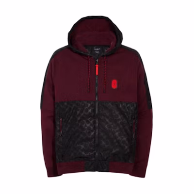 COACH Red Cotton Zip-Up Hoodie Long Sleeve 3100-R8B