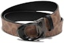 Order COACH Reversible Leather Belt with Signature Print - Khaki/Black, 3.7cm Width 76428-KHBK