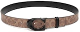 Lookbook COACH Reversible Leather Belt with Signature Print - Khaki/Black, 3.7cm Width 76428-KHBK