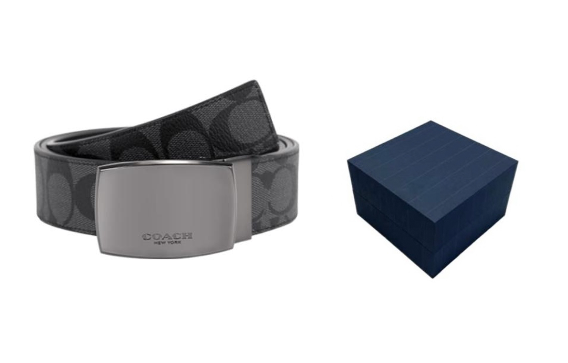 Purchase 코치 양면 로고 버클 가죽 벨트 F22540