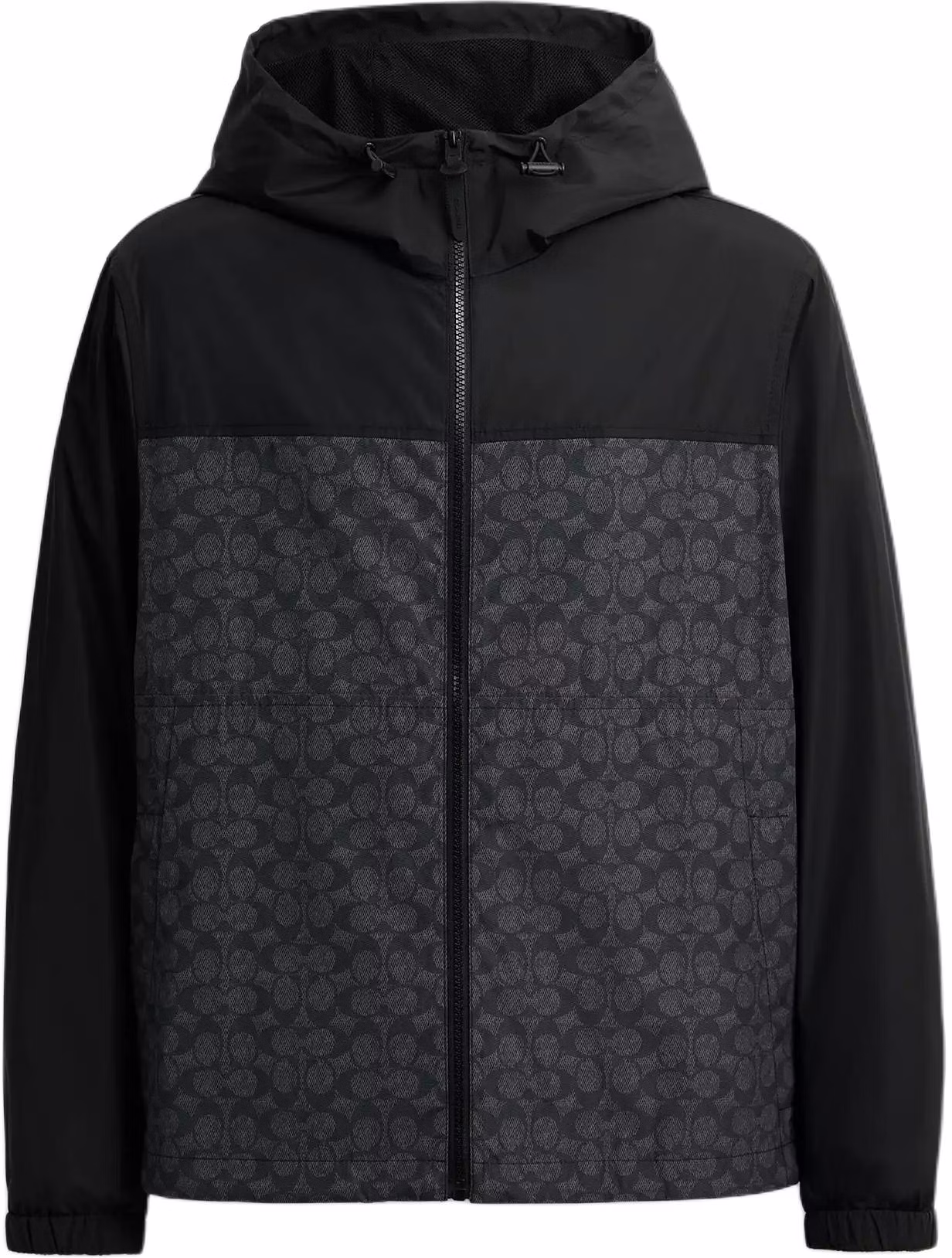 coach-signature-black-full-zip-windbreaker-jacket-in-recycled-polyester-cv-310-r8-e