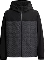 COACH Signature Black Full-Zip Windbreaker Jacket in Recycled Polyester. CV310-R8E COACH Signature Black Full-Zip Windbreaker Jacket in Recycled Polyester. CV310-R8E