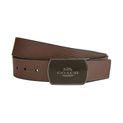 COACH Signature Brown Leather Belt 3.8cm CU211-QBX3A