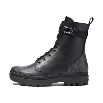 Coach Signature Canvas Ankle Boot 'Black'