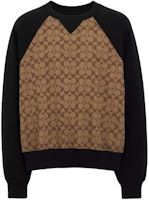 COACH Signature Crewneck Sweatshirt Khaki Long Sleeve Raglan Pullover CO825-OFZ COACH Signature Crewneck Sweatshirt Khaki Long Sleeve Raglan Pullover CO825-OFZ