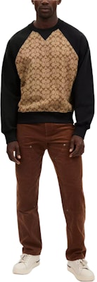 コーチ シグネチャー クルーネック スウェットシャツ カーキ 長袖 ラグラン プルオーバー CO825-OFZ Lookbook コーチ シグネチャー クルーネック スウェットシャツ カーキ 長袖 ラグラン プルオーバー CO825-OFZ