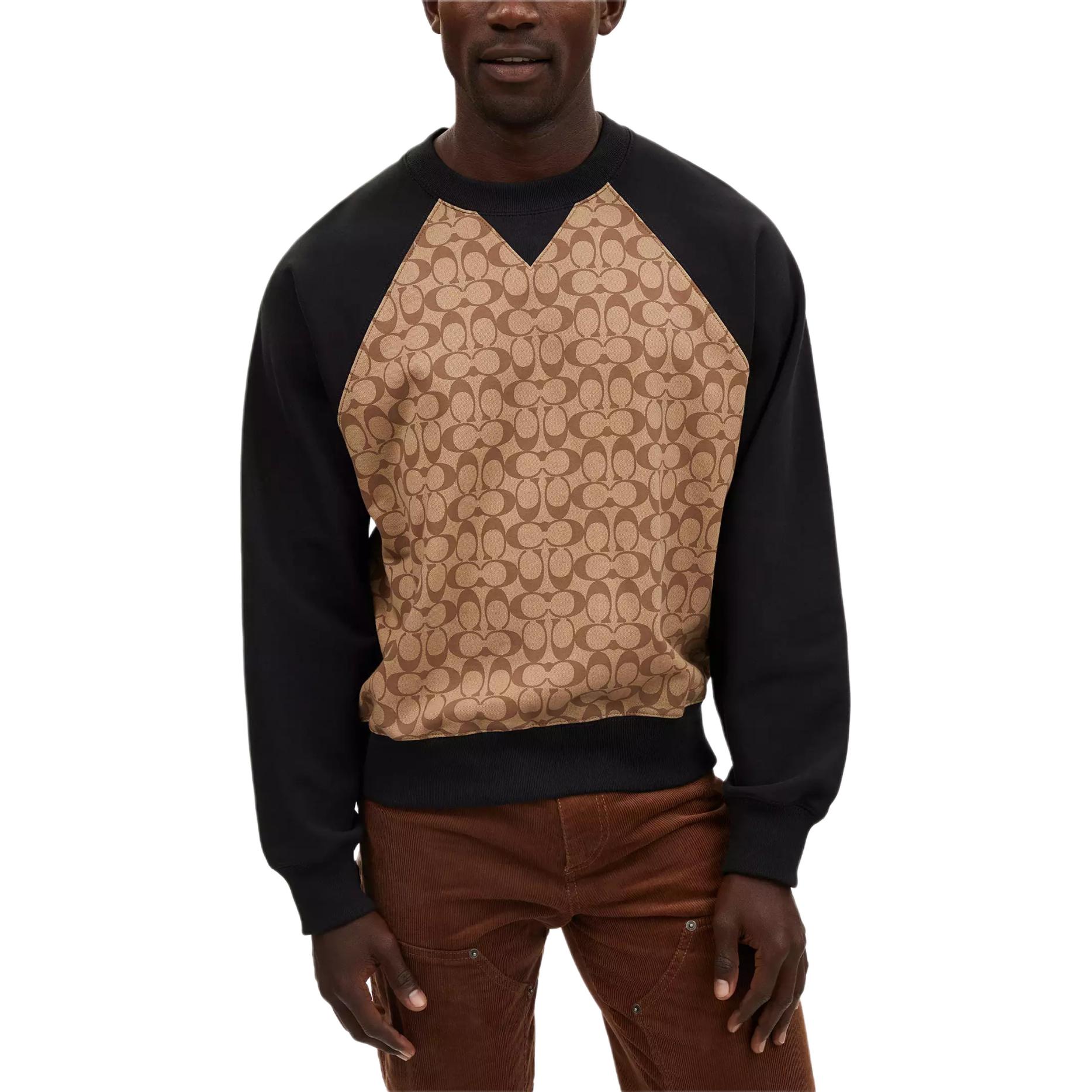 Purchase コーチ シグネチャー クルーネック スウェットシャツ カーキ 長袖 ラグラン プルオーバー CO825-OFZ