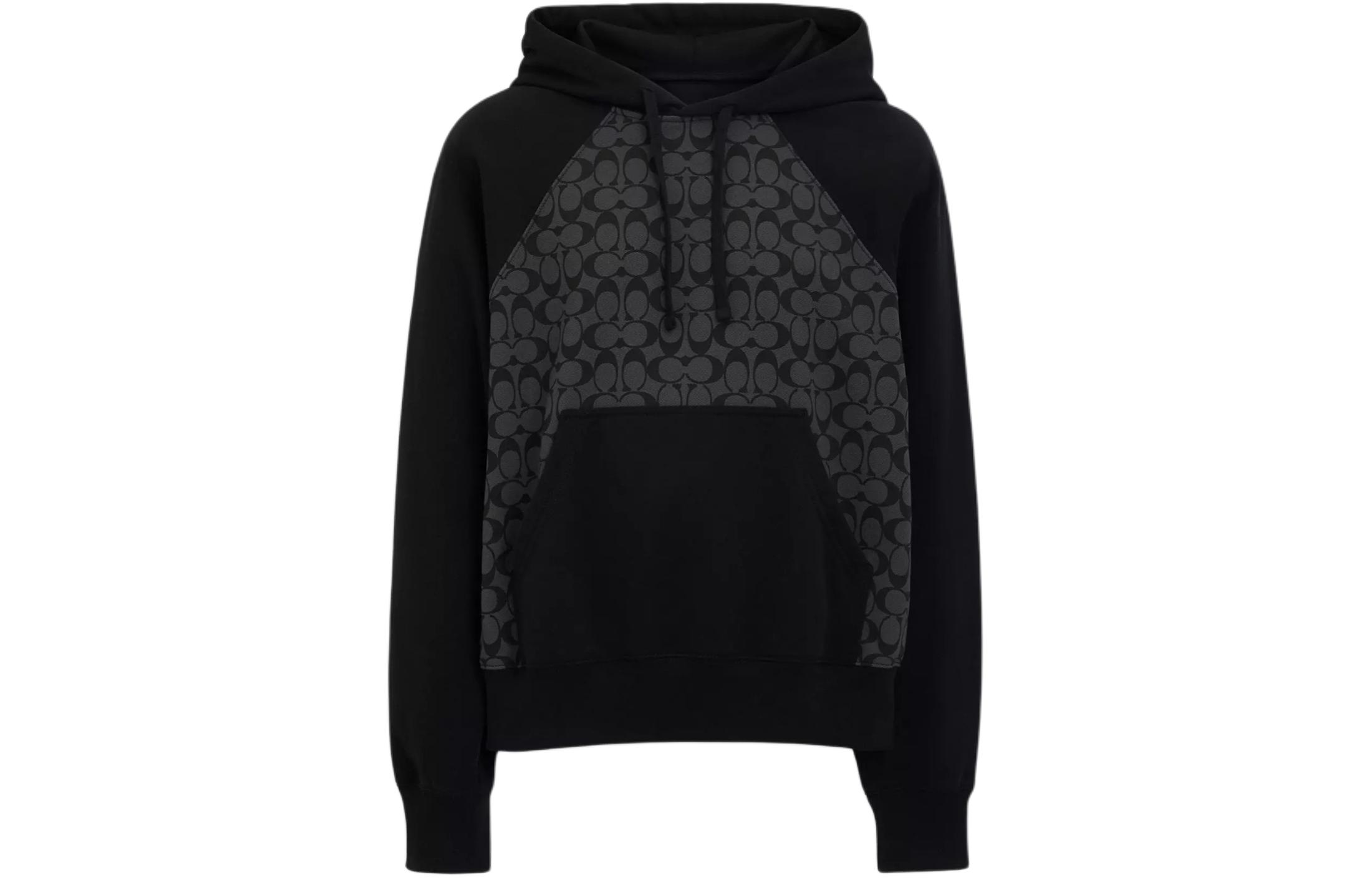 Order Sudadera Negra COACH con Logo Estampado, Manga Larga y Estilo Pullover. CO826-R8E