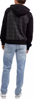 Shop COACH Logo Cetakan Hitam Hoodie Lengan Panjang. CO826-R8E