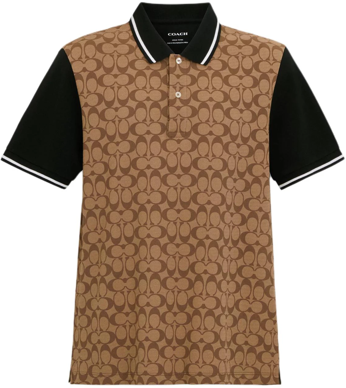 coach-signature-logo-print-short-sleeve-polo-shirt-in-khaki-co-816-ofz